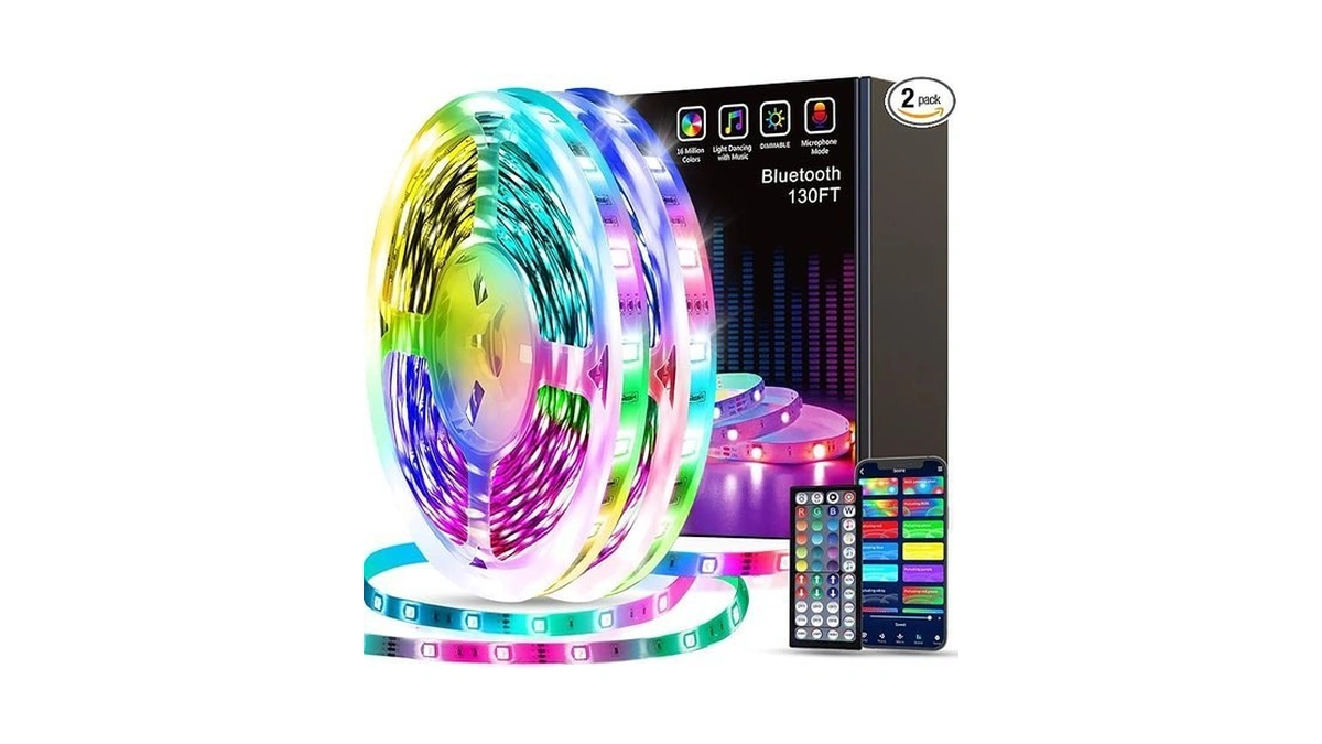 Tenmiro Led Strip Lights 130ft (2 Rolls Of 65ft) Smart