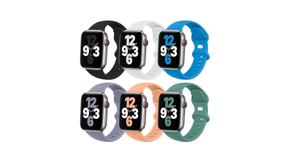 (6 Pack) Sport Band Compatible With Apple Watch Bands 38mm