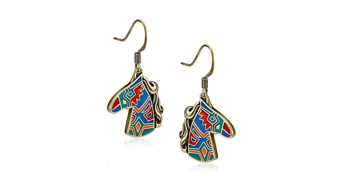 Wrangler Western Horse Earrings For Women Statement Cowgirl Cowboy Lightweight