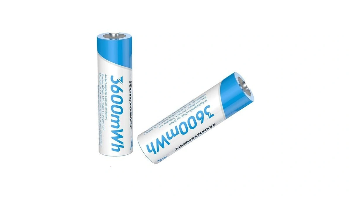 Runpower 1.5v Rechargeable Aa Battery, 3600 Mah, Lithium Battery 2