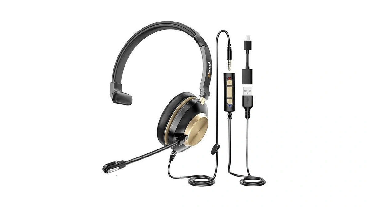 Wantek Headset With Mic, Usb Headset With Microphone, Computer Headset
