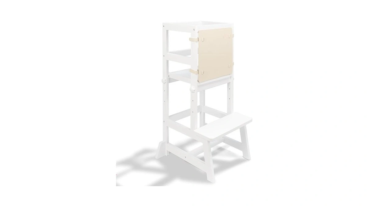 Kitchen Step Stool For Toddlers With Non-slip Mat, Wood City