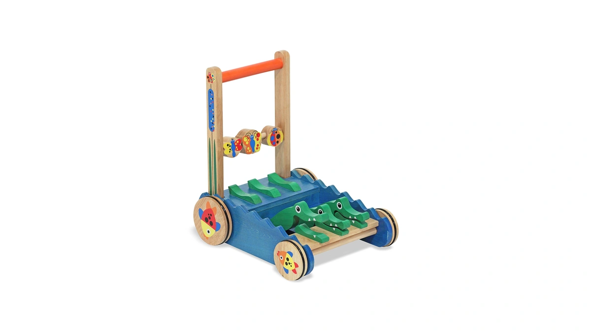 Melissa & Doug Deluxe Chomp And Clack Alligator Wooden Push