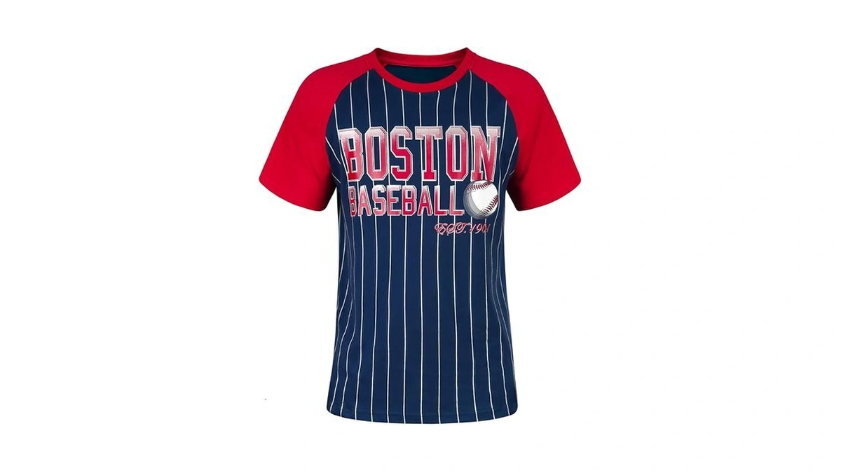 Simapak Mens Baseball Pinstripe Fans Athletic City Raglan T-shirts -