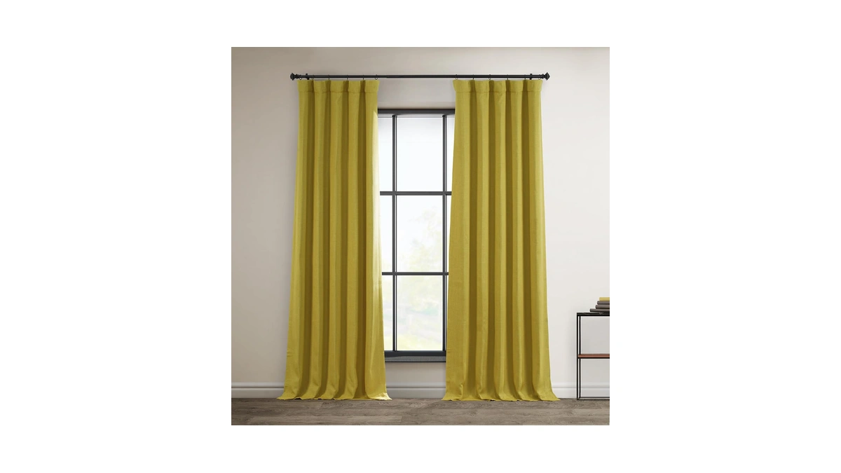 Hpd Half Price Drapes - Faux Linen Curtains For Living