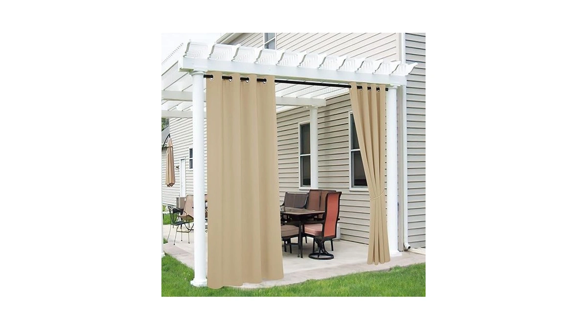 Ryb Home 2 Panels Outdoor Curtains For Patio Waterproof Block