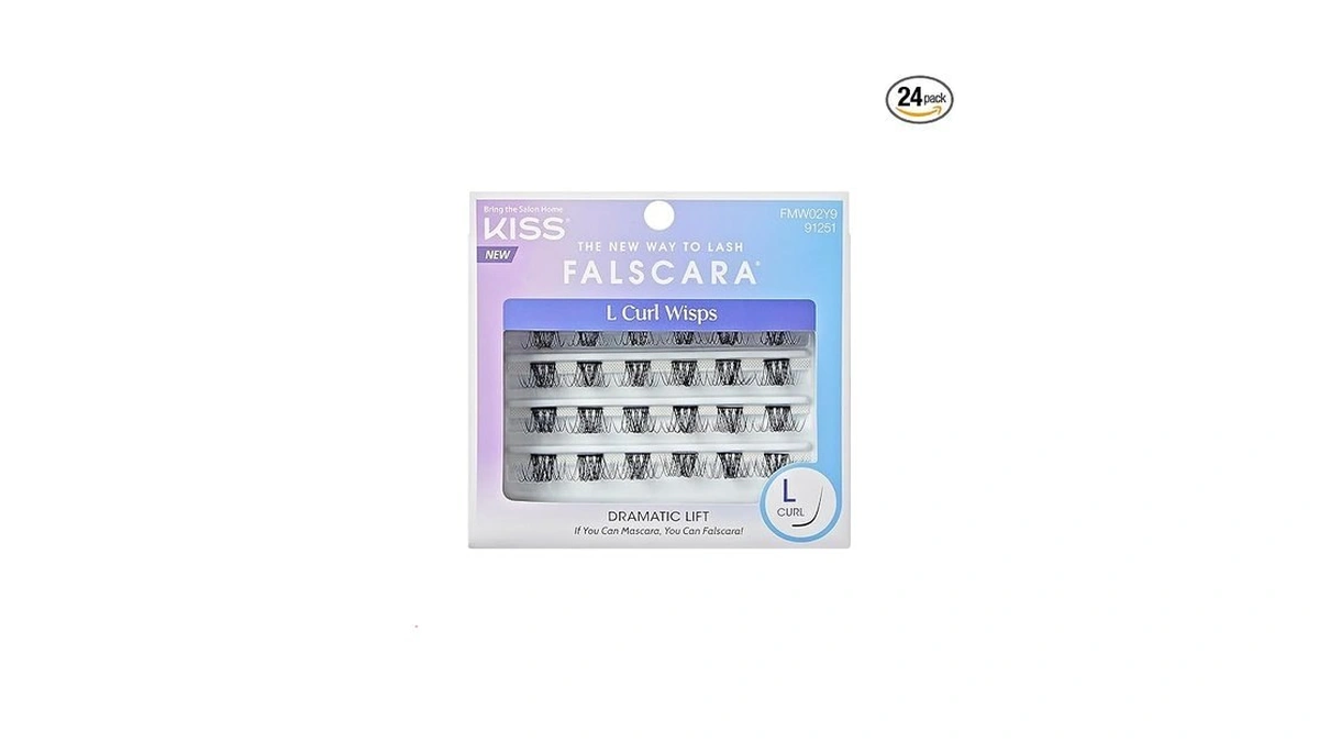Falscara False Eyelashes Lash Extension Kit, Black, Style 'l Curl',