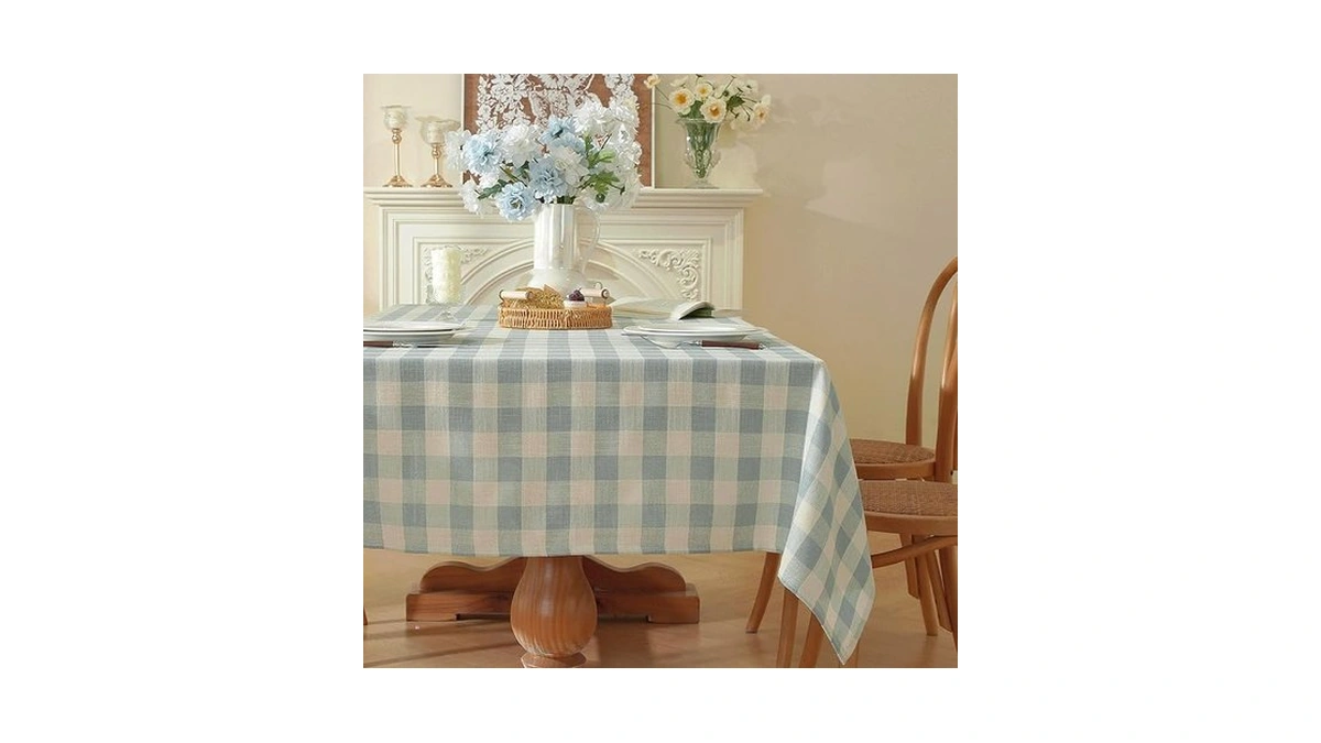 Gillhov Gingham Tablecloth Rectangle Table Cloth Heavy Duty Cotton Checkered