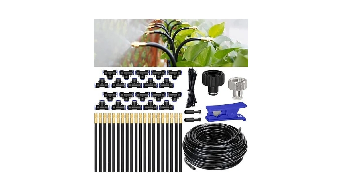 65.6ft/20m Drip Irrigation System, 360° Bendable Irrigation System For Garden,
