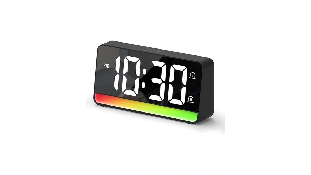 Alanas 7" Large Digital Alarm Clock With Rgb Color Changing