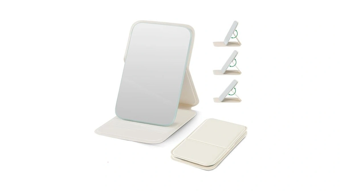 Vpu Foldable Compact Makeup Mirror, Portable Pocket Travel Mirrors Ultrathin