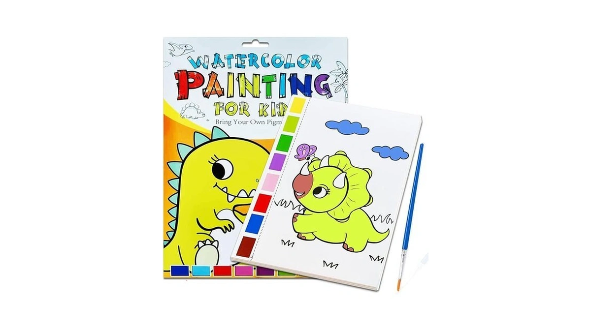 Jzilu Watercolor Coloring Book For Kids, Paint With Water- Magic