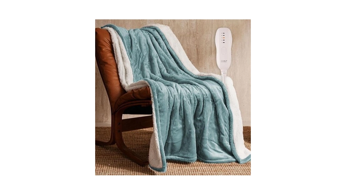 Jet's Home Heated Blanket 50"x60" - Etl Certified Flannel Electric
