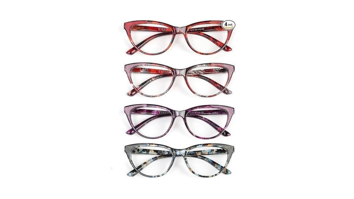 Eyeezi Reading Glasses For Women 4 Pack Blue Light Blocking