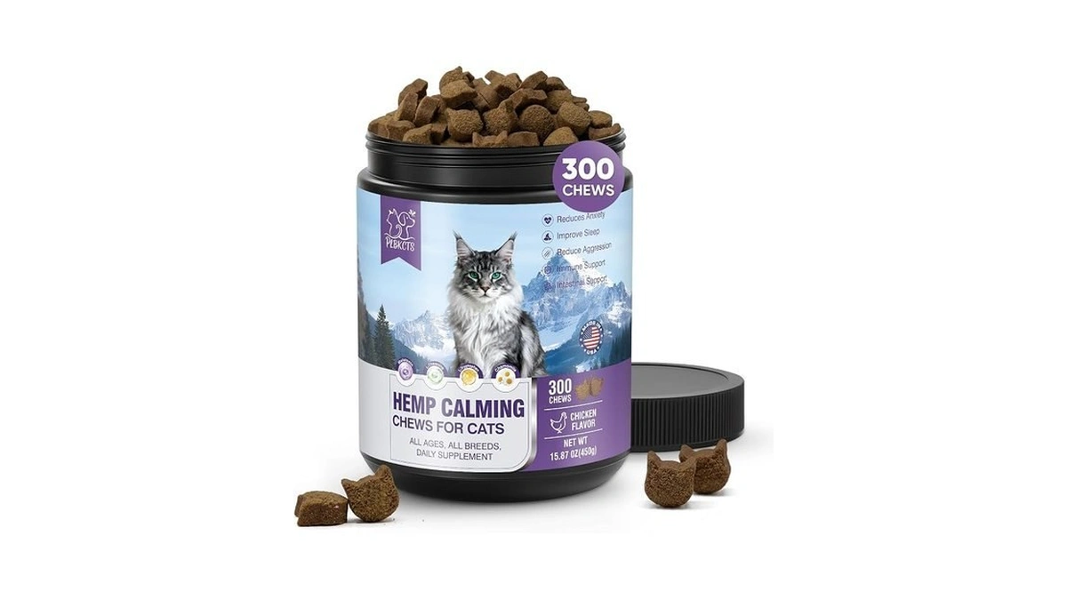 Calming Chews For Cats-300 Soft Chews To Relieve Anxiety, Stress
