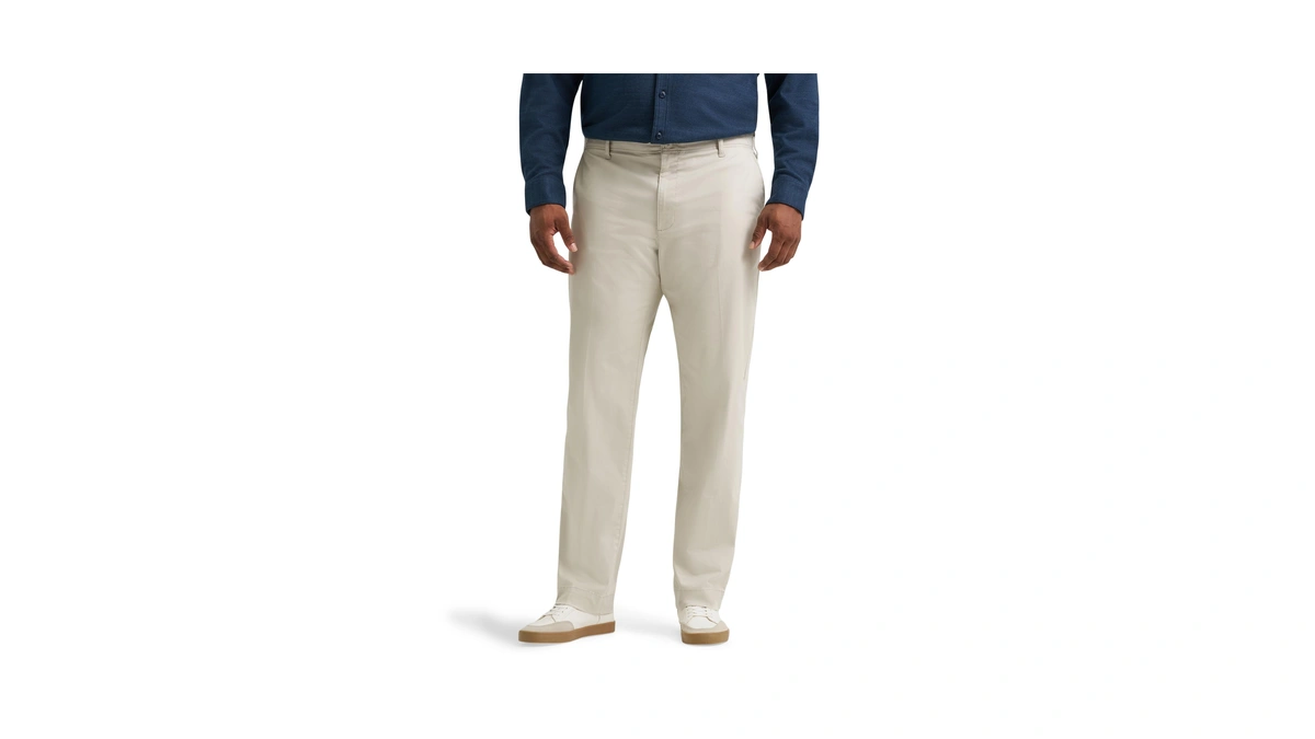 Lee Men's Big & Tall Extreme Motion Flat Front Regular
