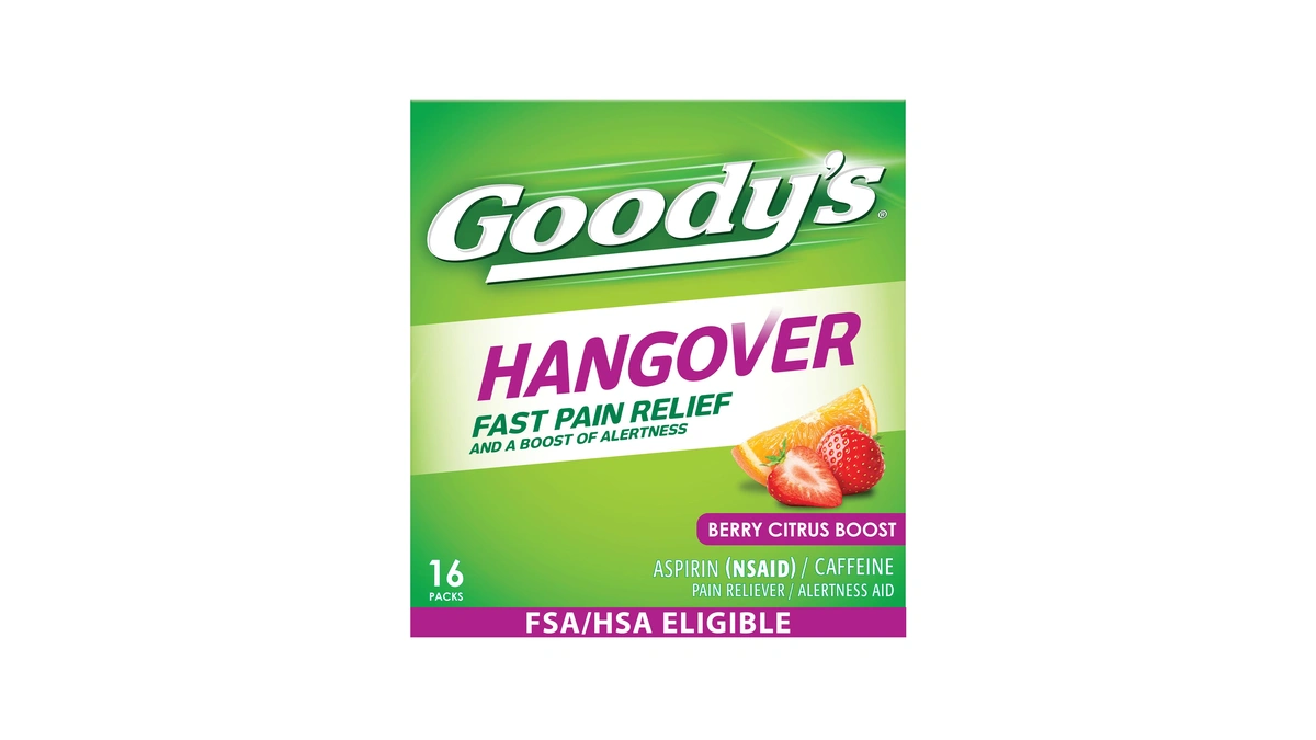 Goody's Hangover Relief Powder, Dual Action Fast Headache Pain Relief