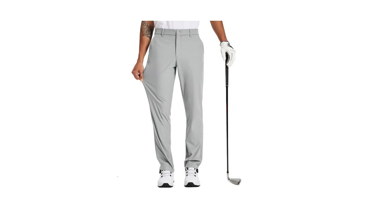 Tyhengta Men's Golf Pants 30"/32"/34" Lightweight Comfy Stretch Work Dress