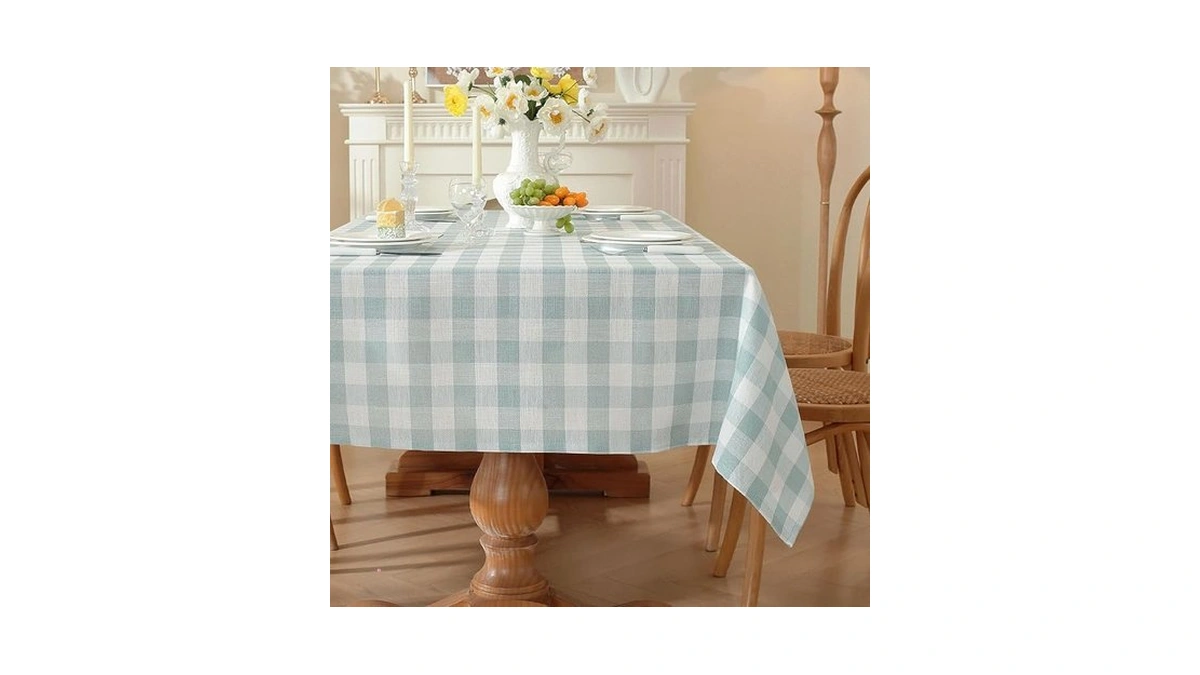 Gillhov Checkered Tablecloth Rectangle Washable Buffalo Plaid Table Cloth Cotton