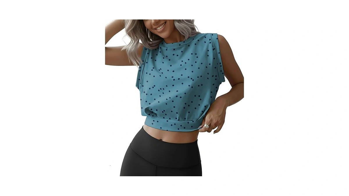 Jinkesi Women Workout Crop Tank Tops Sleeveless Athletic Yoga Tops