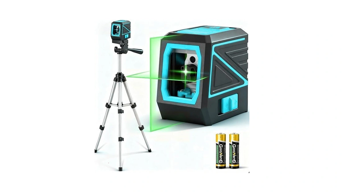 Laser Level With Tripod, 100 Feet Green Cross Line Self