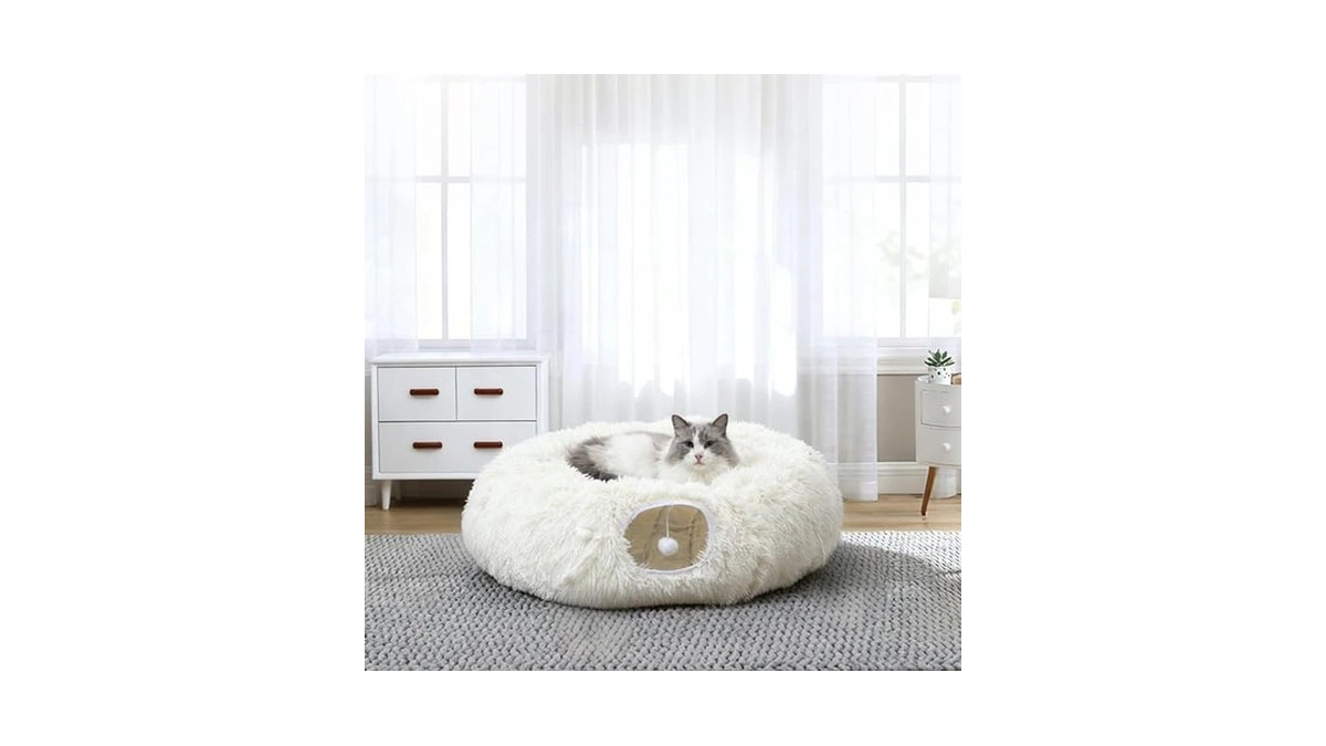 Relaxlate Large Cat Tunnel Bed For Indoor Cats,cat Bed, Cat