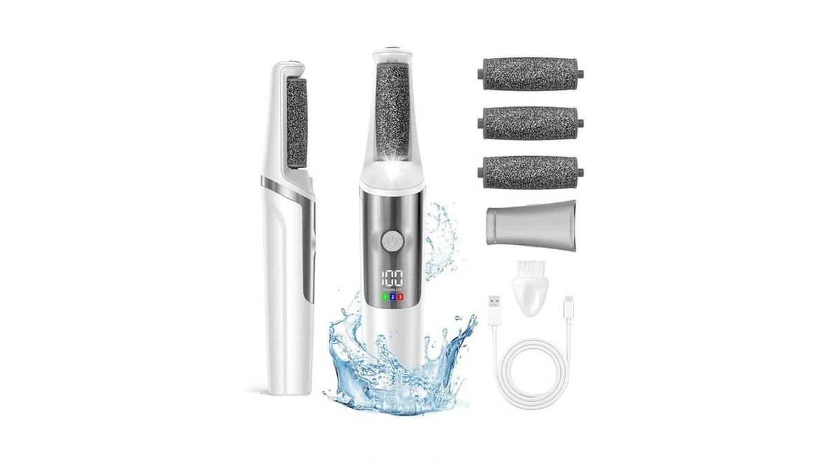 Electric Foot Callus Remover,3 Rollers,3 Speeds, Professional Electric Foot File
