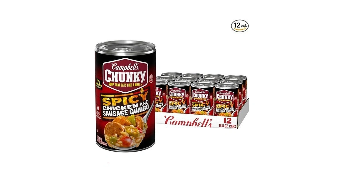 Campbell’s Chunky Soup, Spicy Chicken And Sausage Gumbo, 18.8 Oz