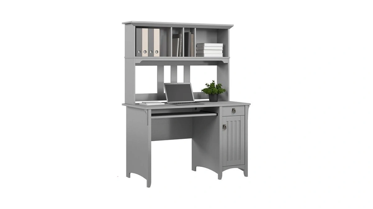Bush Home Salinas Computer Desk With Hutch | Study Table