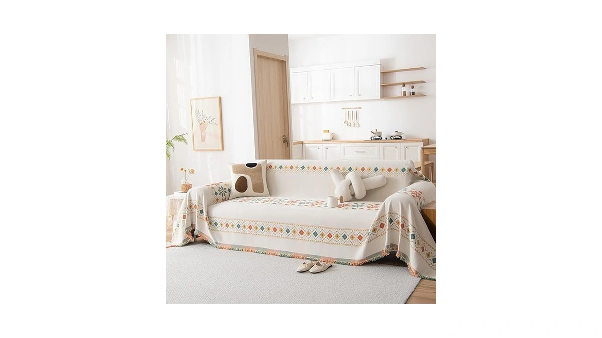 Dreamingo Couch Cover Boho Washable Sofa Covers For 3 Cushion