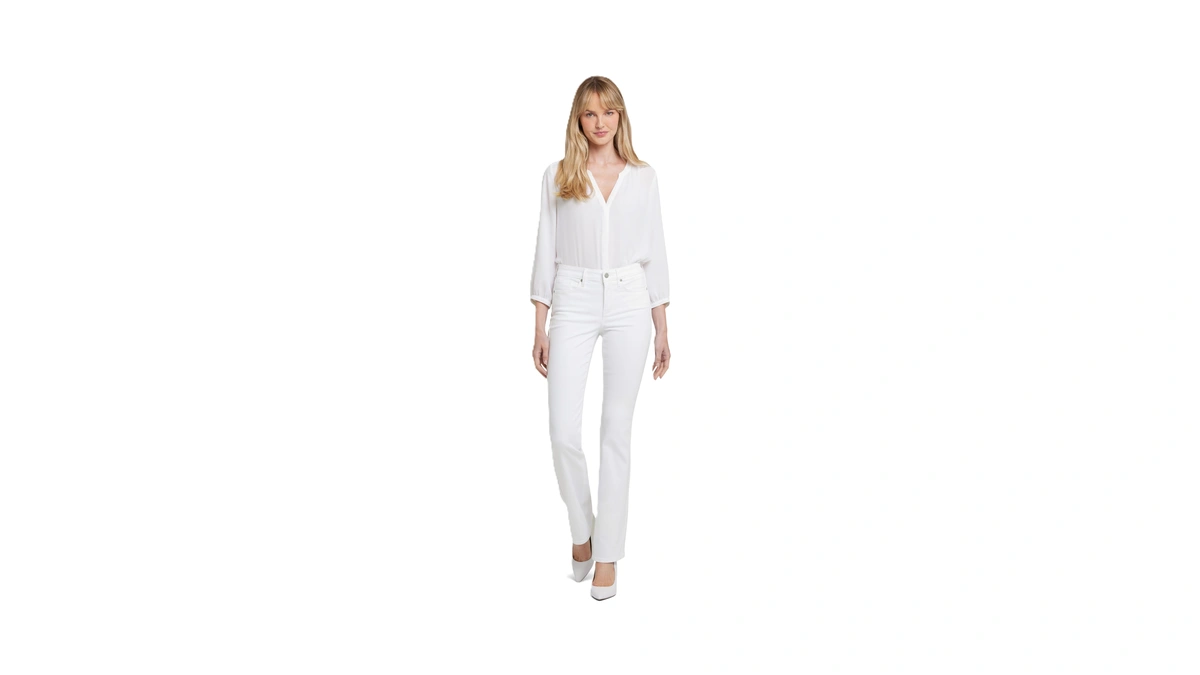 Nydj Womens Barbara Boot-cut Jeans, Optic White, 18 Us