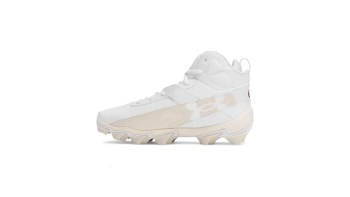 Under Armour Men's Harper 10 Rm Baseball Cleats, (100) White/stone/brownstone,