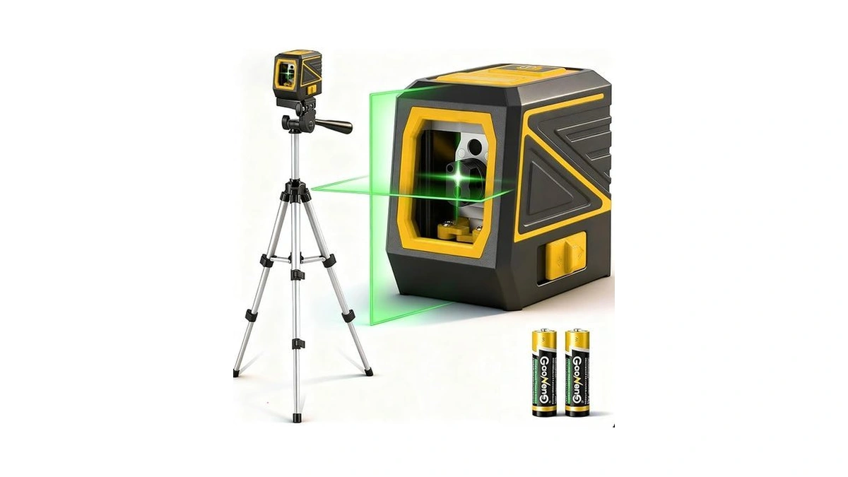 Laser Level With Tripod, 100 Feet Green Cross Line Self