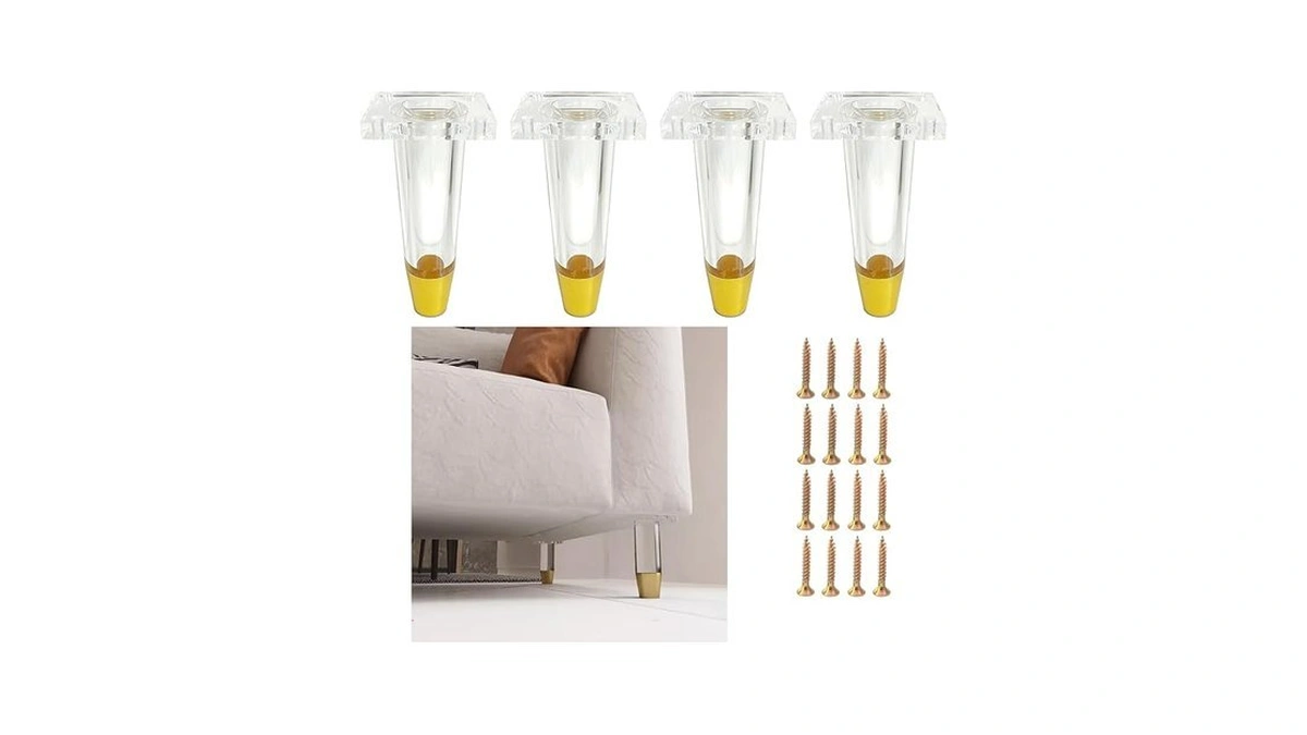 Susenya Clear Acrylic Furniture Legs, Lucite Sofa Legs,cabinet Feet,support Legs