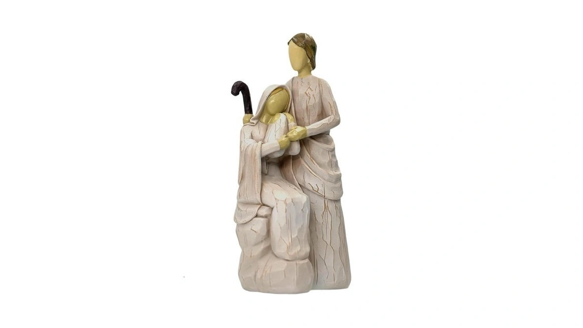 Ouwealy 8.3 Inch Nativity Set Indoor, Jesus Figure Nativity Scene,