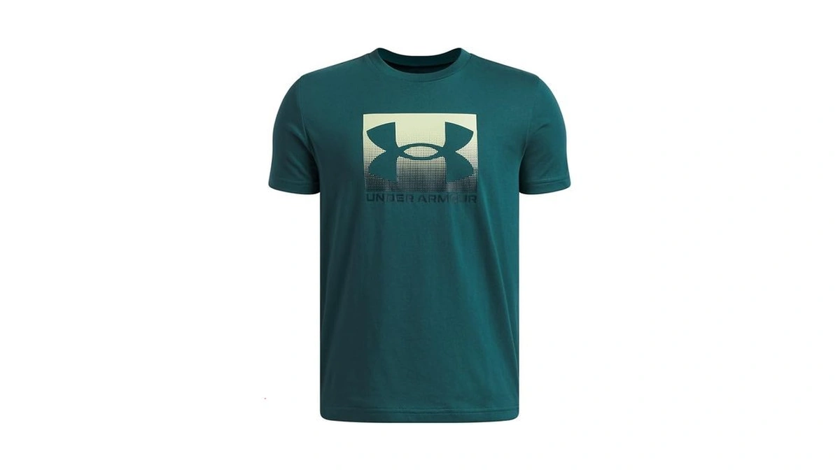 Under Armour Boys' Boxed Logo Short Sleeve T Shirt, (338)