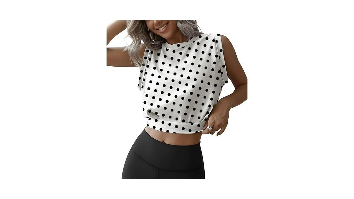 Jinkesi Women Workout Crop Tank Tops Sleeveless Athletic Yoga Tops