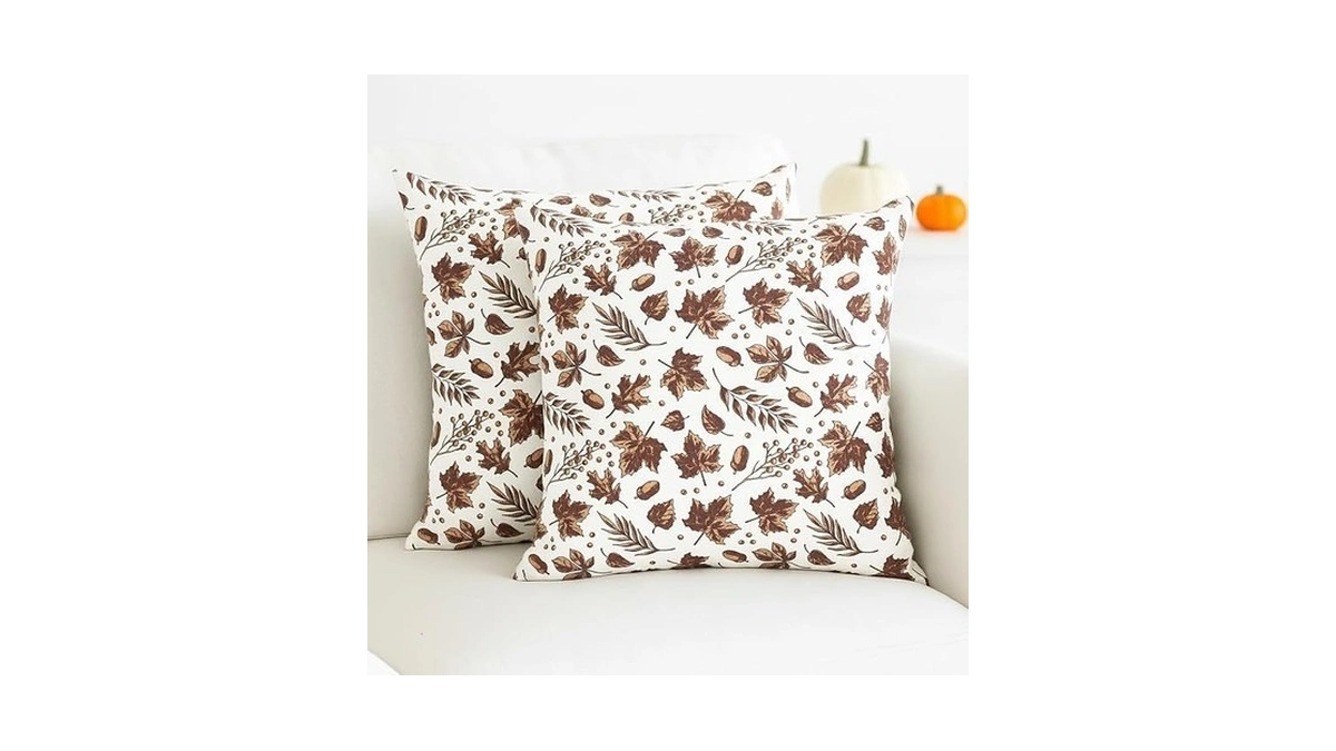 Purpleessences Fall Pillow Covers 18x18 - Set Of 2 Autumn