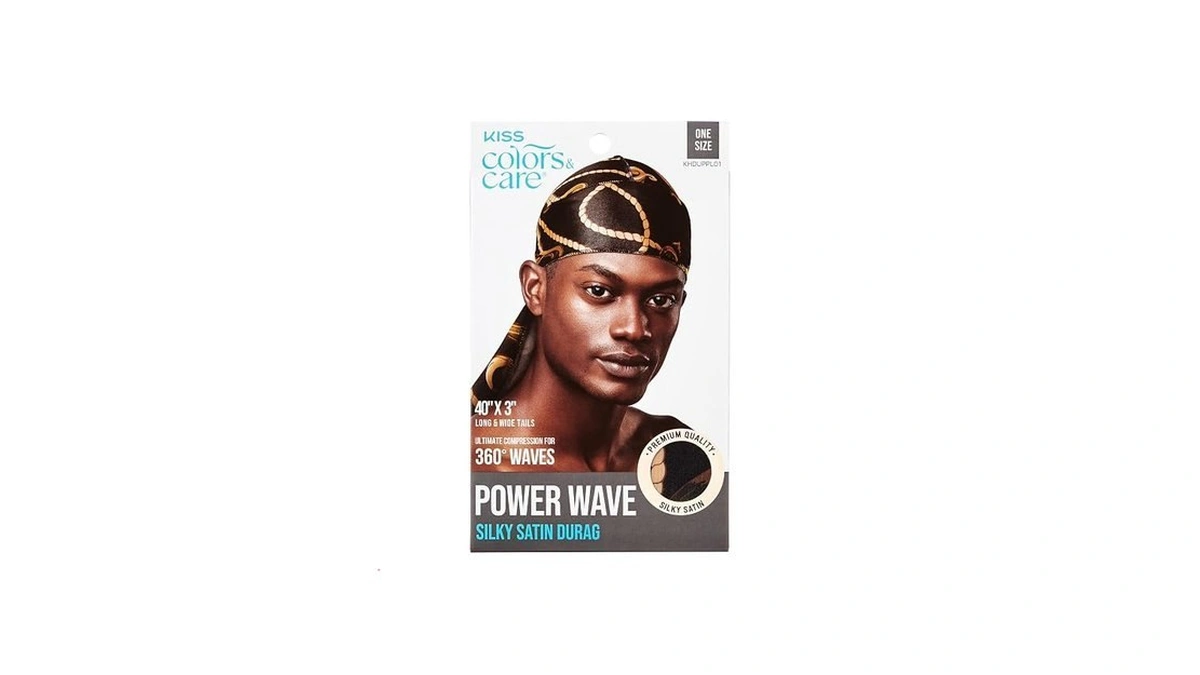 Kiss Colors & Care Power Wave Silky Satin Durag, Hair