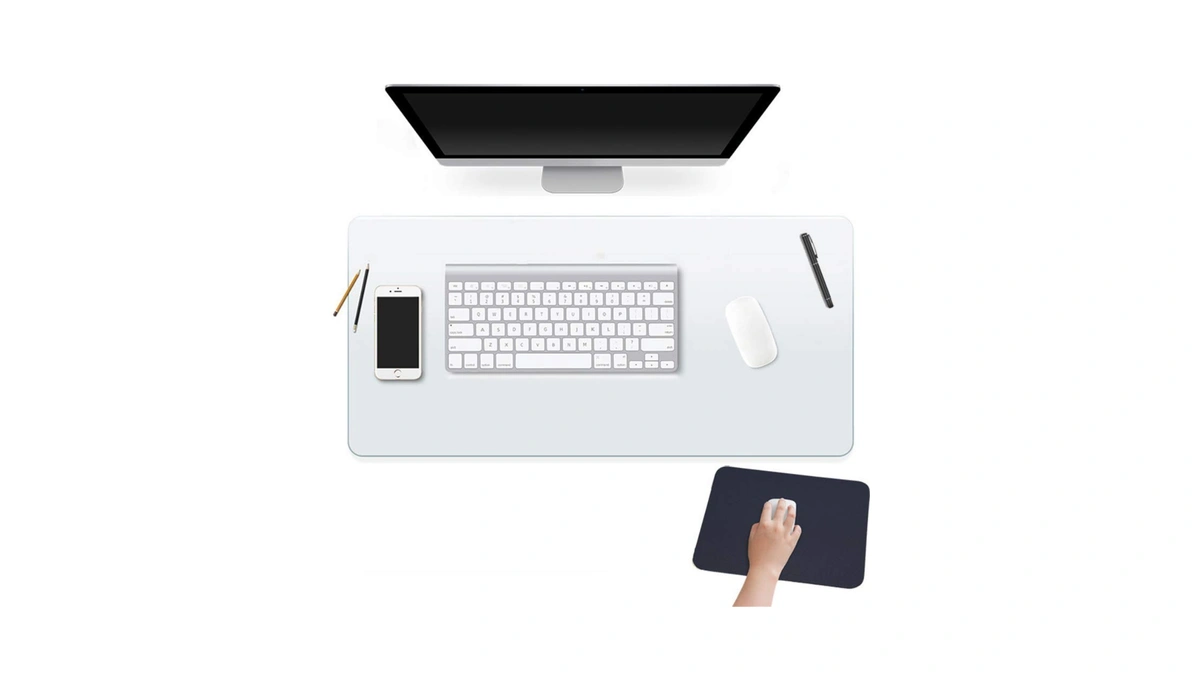 Clear Desk Pad Blotter On Top Of Desks Office Table