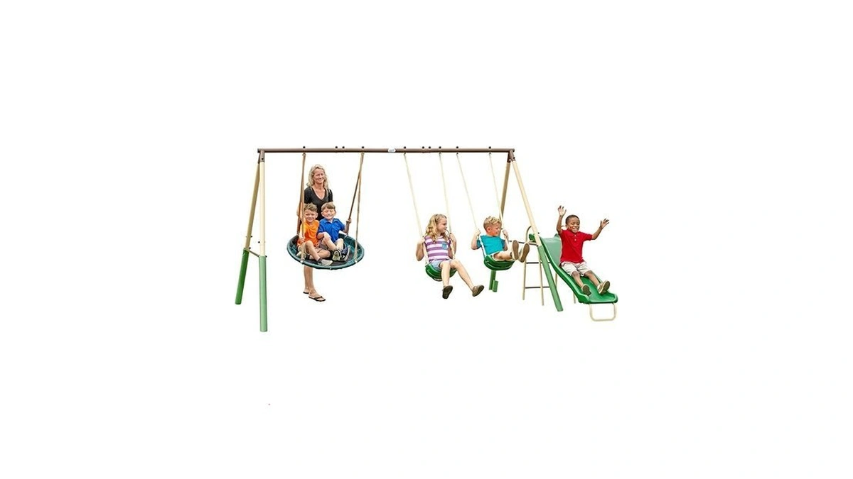 Superdisc Swing Set With Superdisc Swing. 5 User Capacity, Easy
