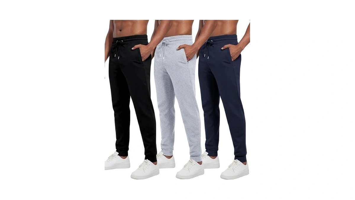 White Peak Trading Company Mens Sweatpants With Pockets, 3 Pack
