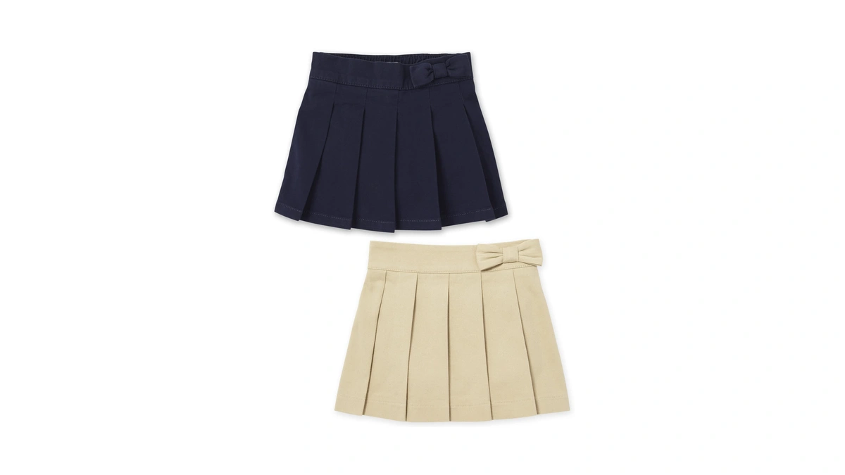 The Children's Place Girls And Toddler Pleated Skort Shorts, Sandy/tidal