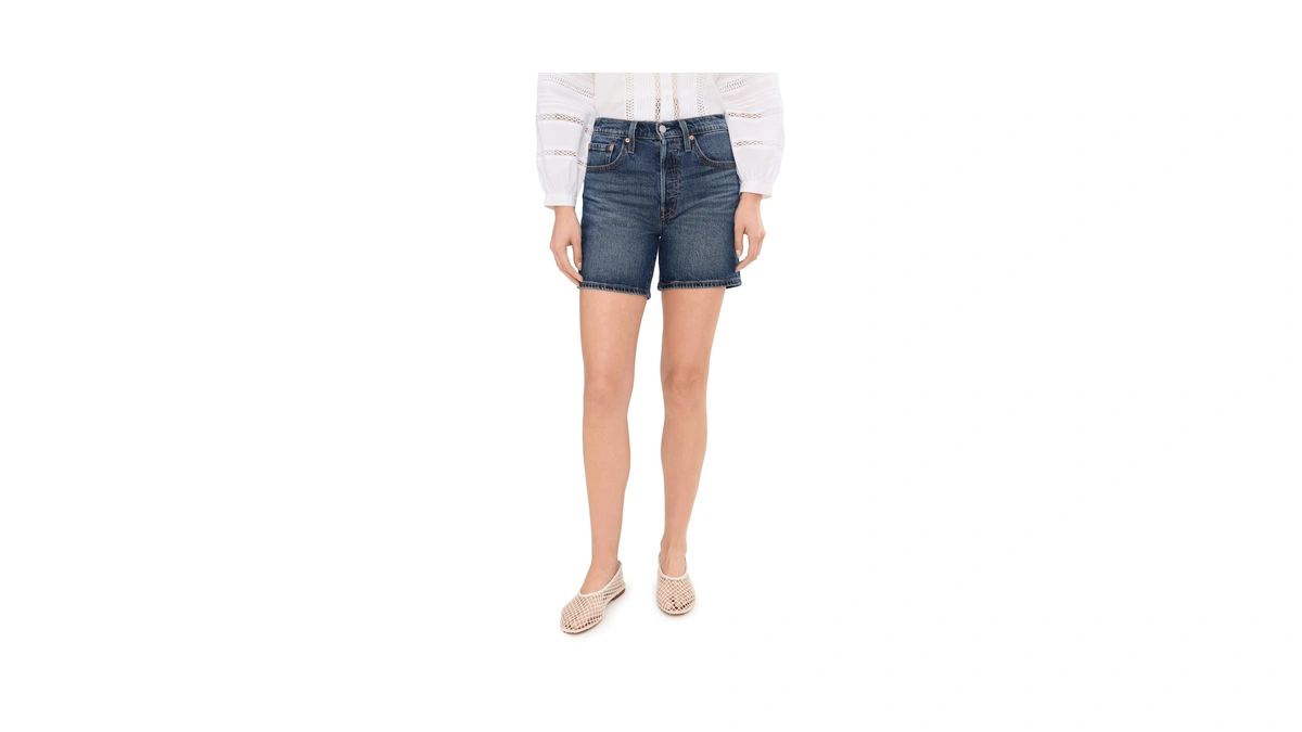 Levi's Women's 501 Mid-thigh Shorts, (new) Believe Not (shrink-to-fit -