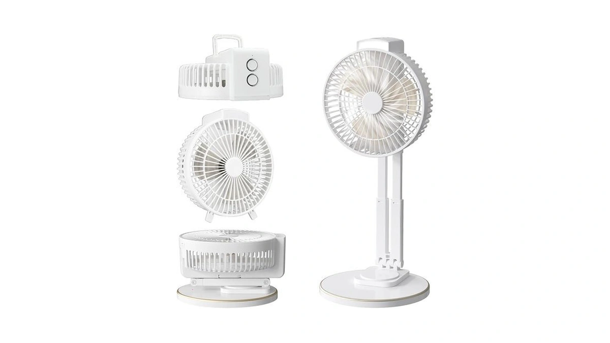 Ansee Portable Fan For Travel, 7inch Rechargeable Table Fan With