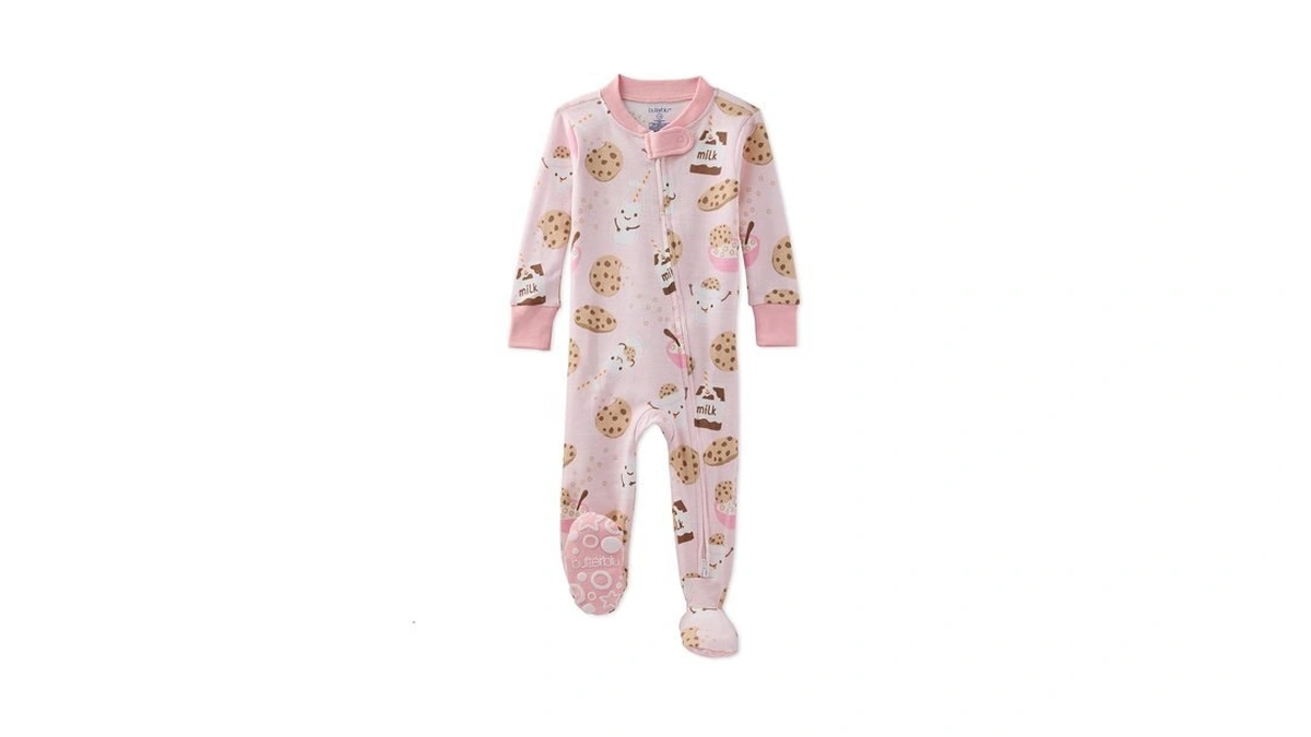 Butterblu Cruz Snug-fit Footed Pajamas 100% Organic Cotton Zip Front