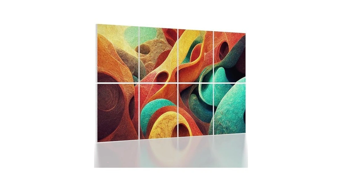 Umiacoustics 8 Pcs 0.7inch Thick Art Acoustic Panels, Total 47.2”