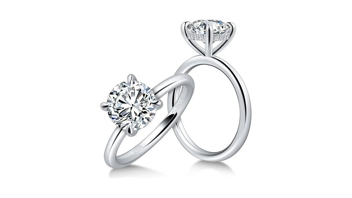 Ladylike 2 Carat Moissanite Rings For Women 925 Sterling Silver