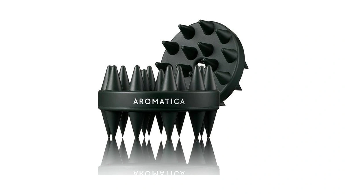 Aromatica Dual-sided Scalp Care Shampoo Brush - Silicone Scalp Massager