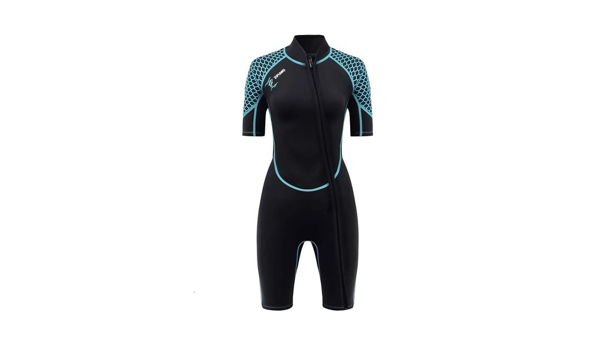 3mm Shorty Wetsuit For Women - Neoprene Dive Skin Back